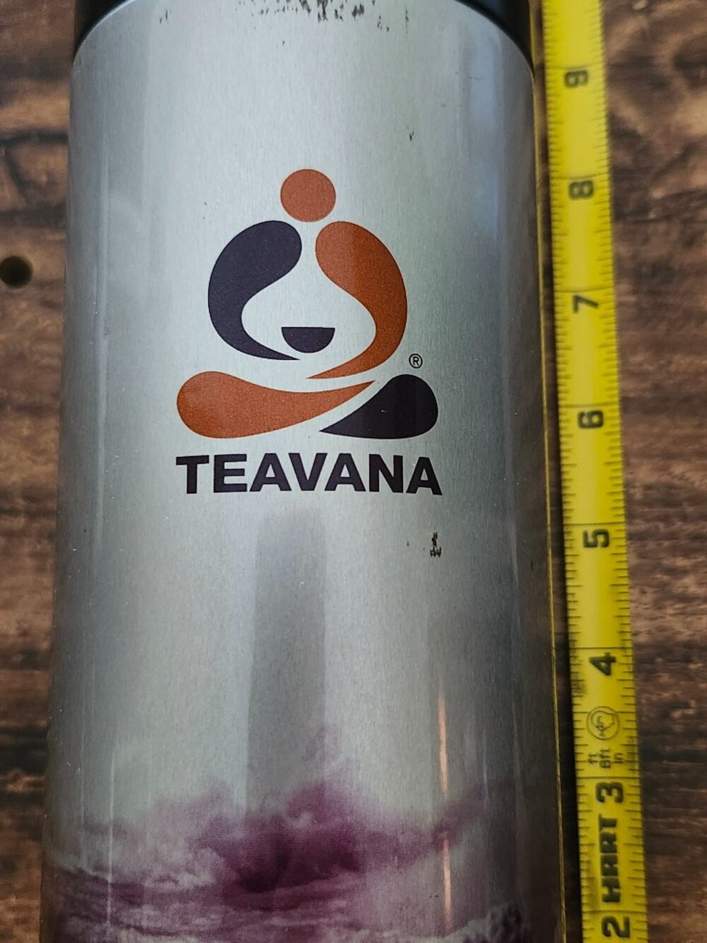 Teavana Tea Storage Cylinder Tin **USED**